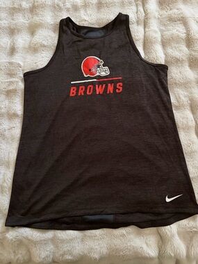 Nike Black Heather Performance Tank with Subtle Gray Logos